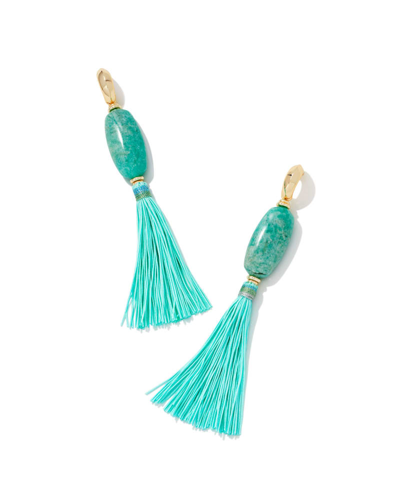 Insley Gold Statement Earrings in Teal Mix image number 0
