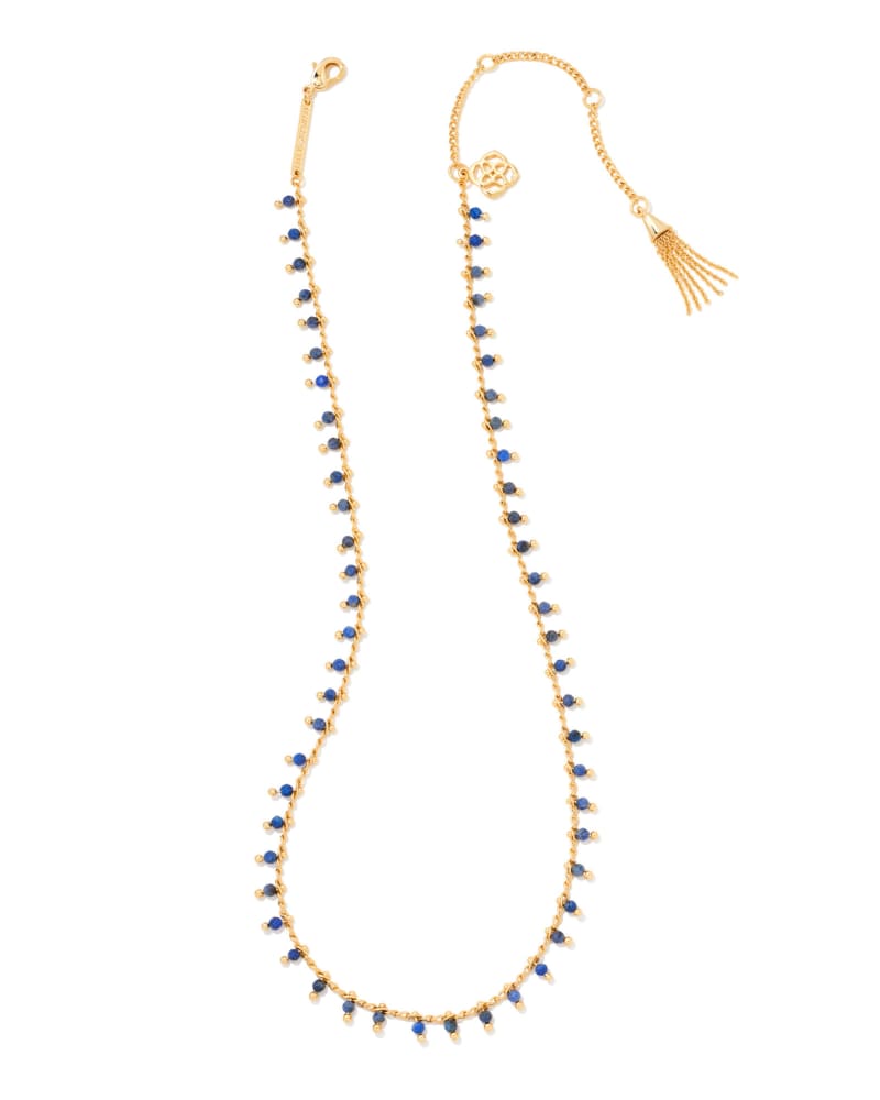 Jenna Gold Choker Necklace in Blue Lapis image number 0