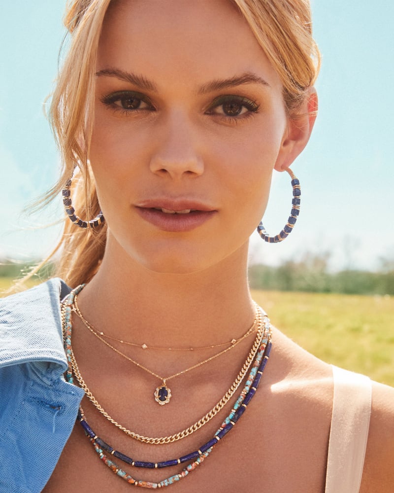 Ember Gold Strand Necklace in Blue Lapis image number 1