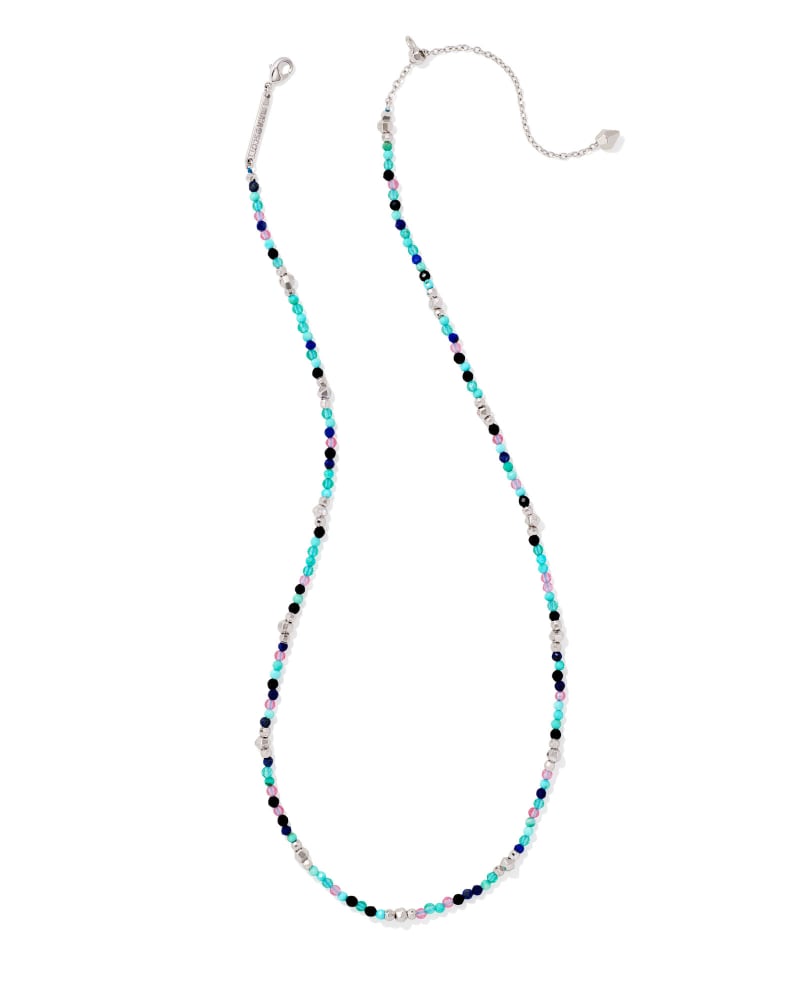 Britt Silver Choker Necklace in Turquoise Mix image number 2