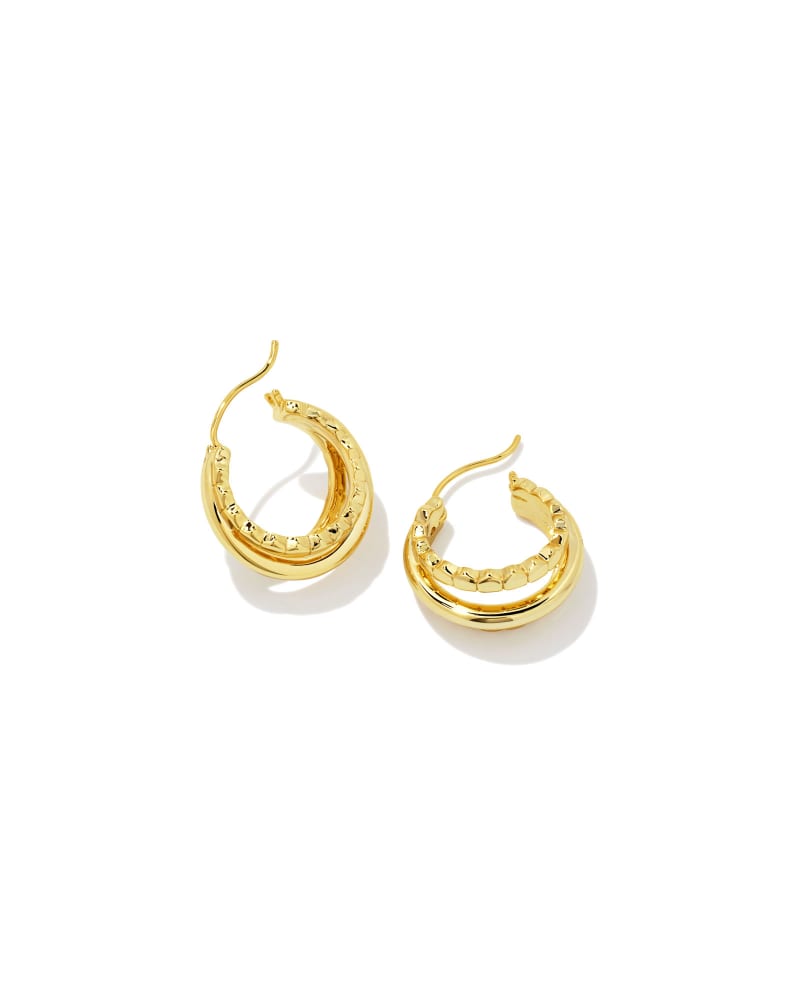 Quinn Huggie Earrings in Gold image number 3