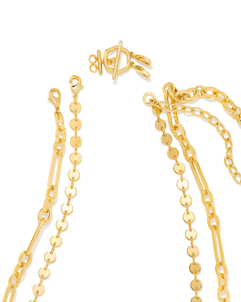 Frankie Convertible Multi Strand Necklace in Gold image number 3