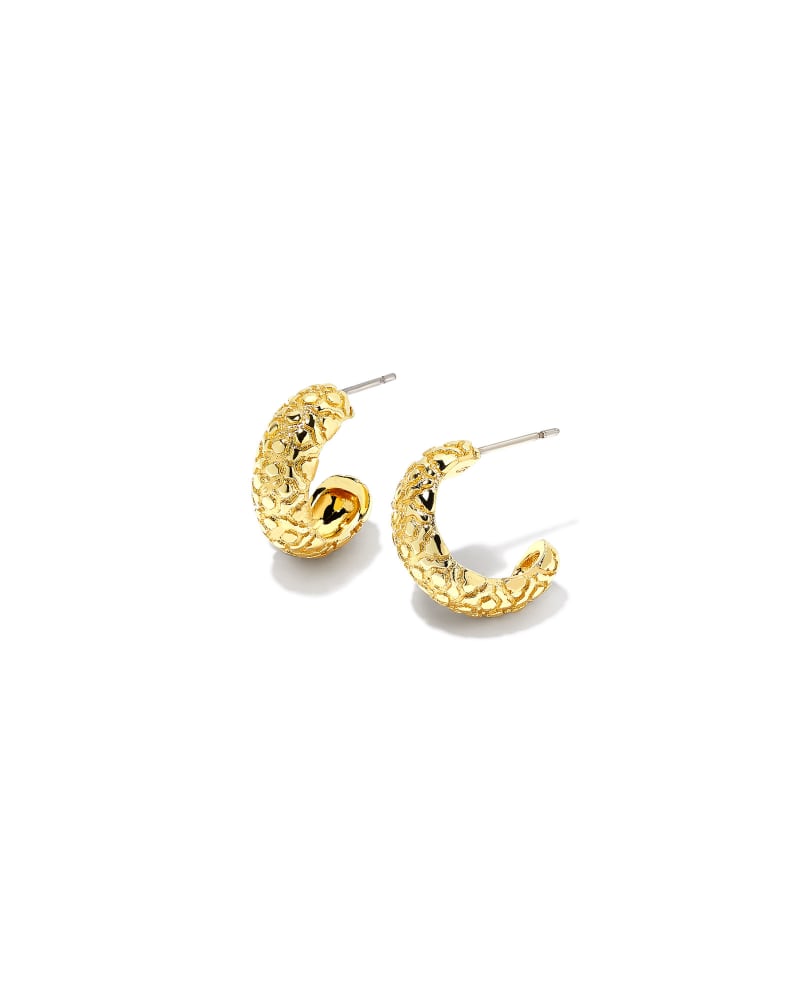 Harper Huggie Earrings in Gold image number 0