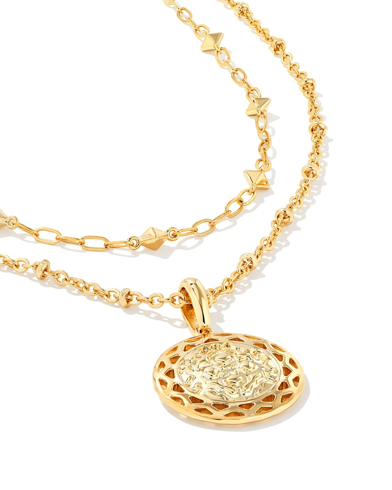 Harper Multi Strand Necklace in Gold image number 3
