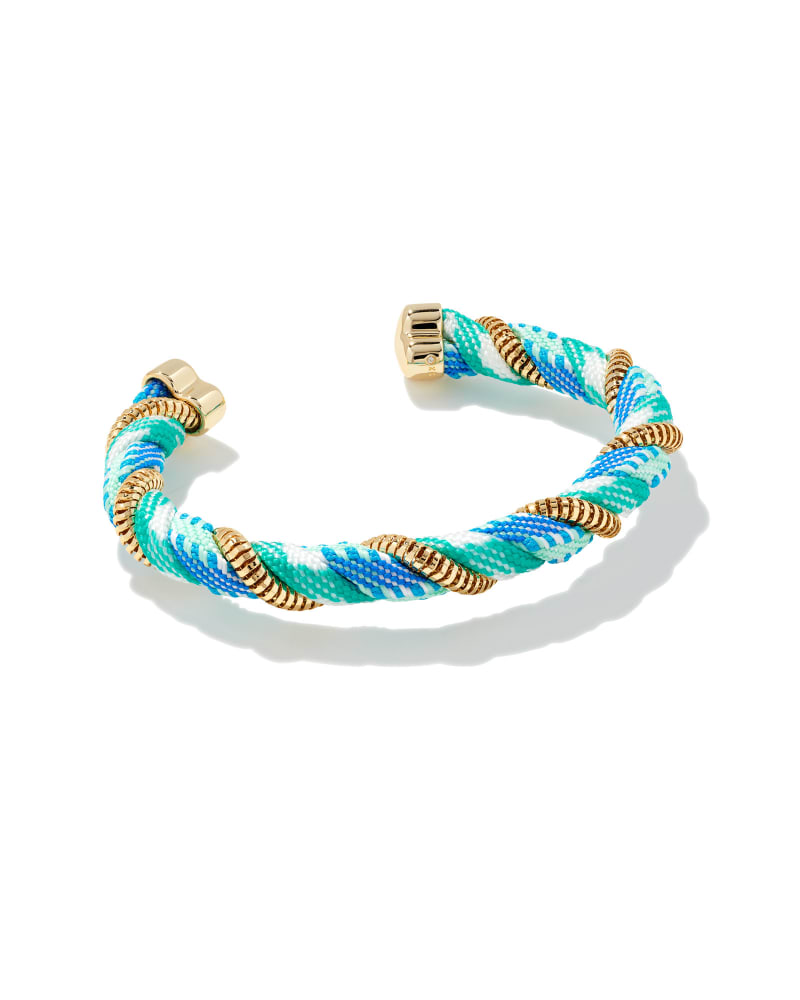 Masie Gold Full Cuff Bracelet in Turquoise Mix image number 0