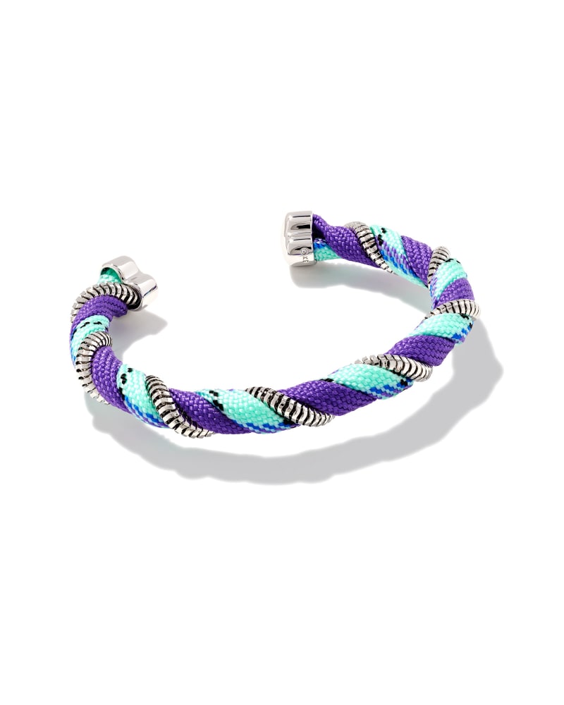 Masie Silver Full Cuff Bracelet in Periwinkle Mix image number 0