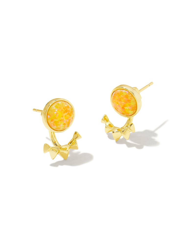 Sienna Gold Ear Jacket Earrings in Citrus Kyocera Opal image number 0