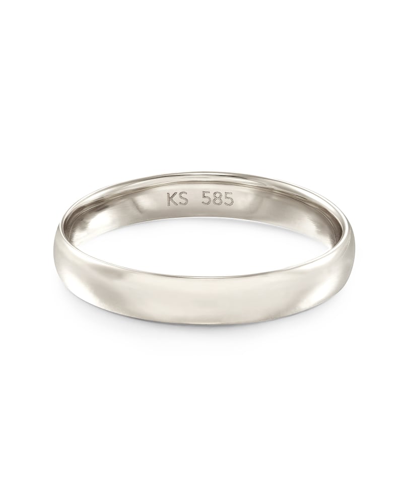 Devin Band Ring in 14k White Gold image number 0