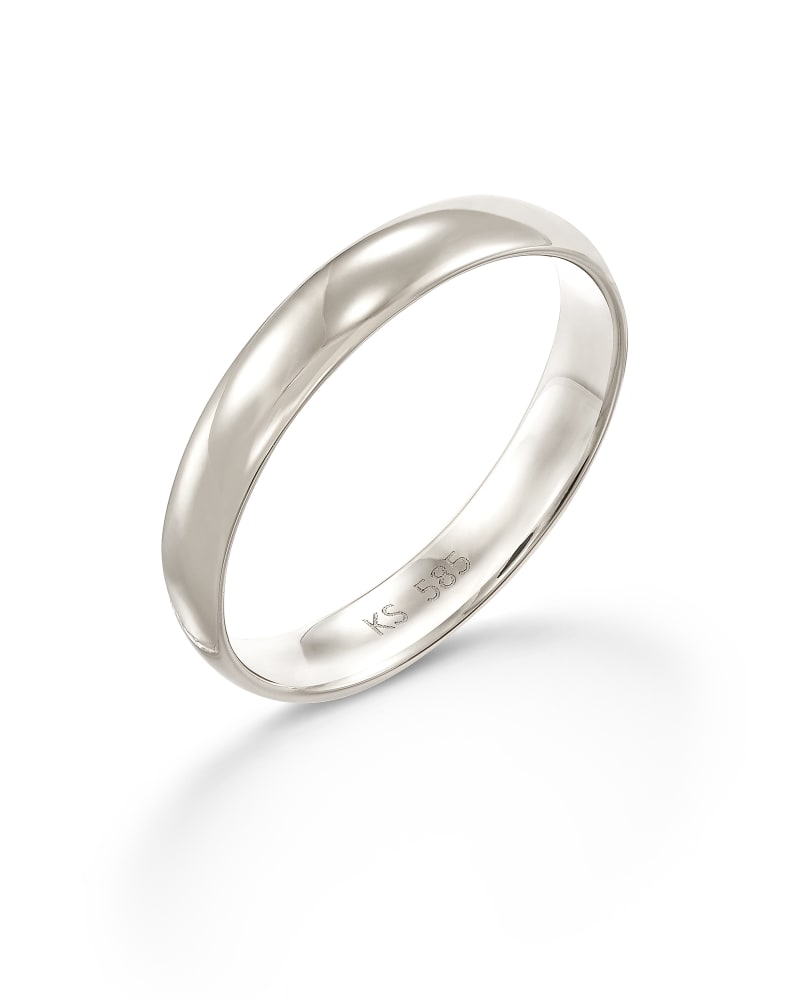 Devin Band Ring in 14k White Gold image number 1