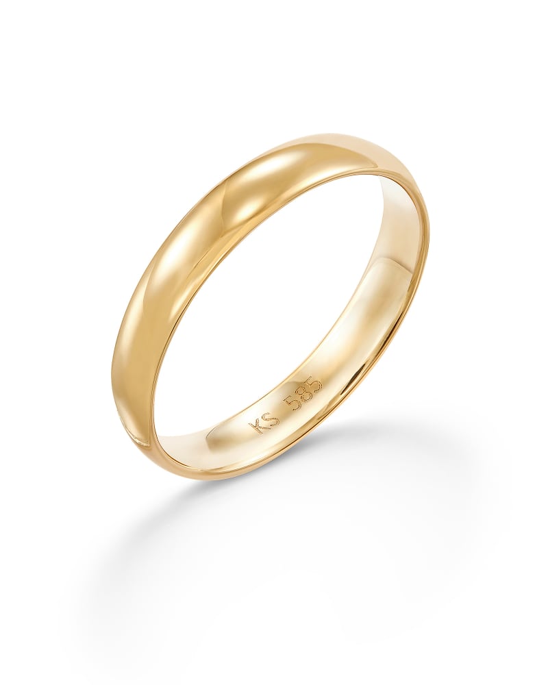 Devin Band Ring in 14k Yellow Gold image number 3