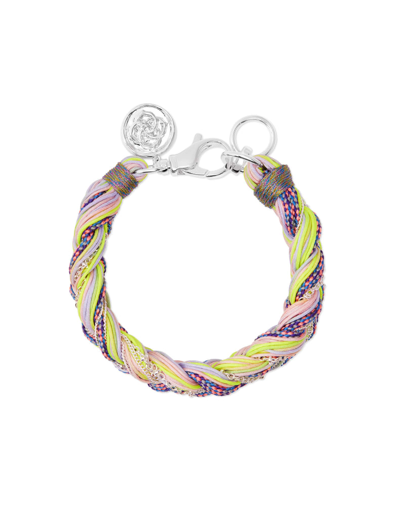 Masie Silver Corded Friendship Bracelet in Lilac Mix Paracord image number 0