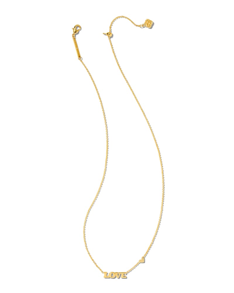 Love Pendant Necklace in Gold image number 1