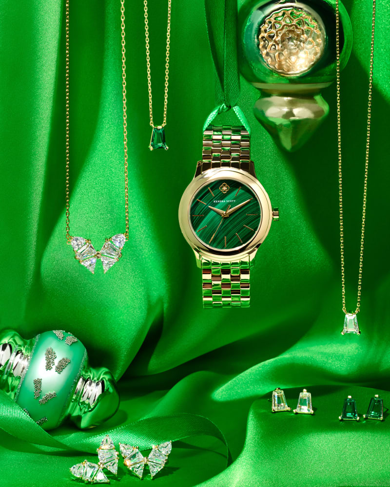 Blair Gold Butterfly Stud Earrings in White Crystal Kendra Scott