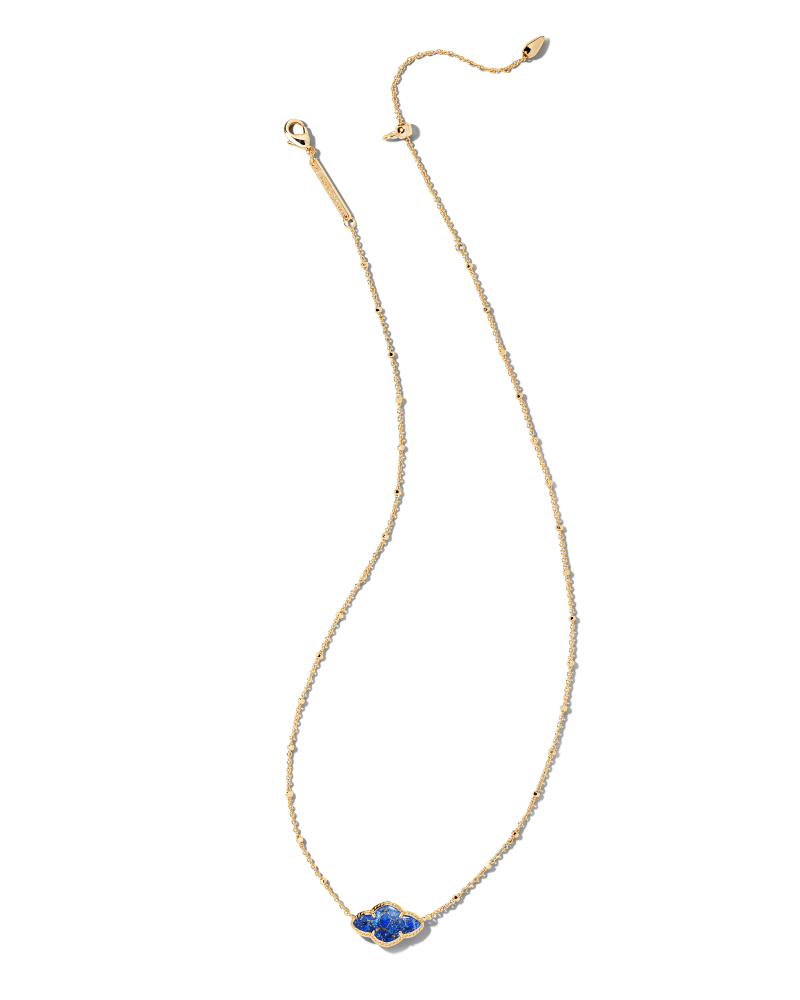 Abbie Gold Pendant Necklace in Bronze Veined Lapis image number 1