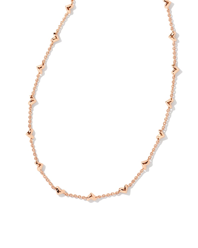 rose gold kendra scott heart necklace