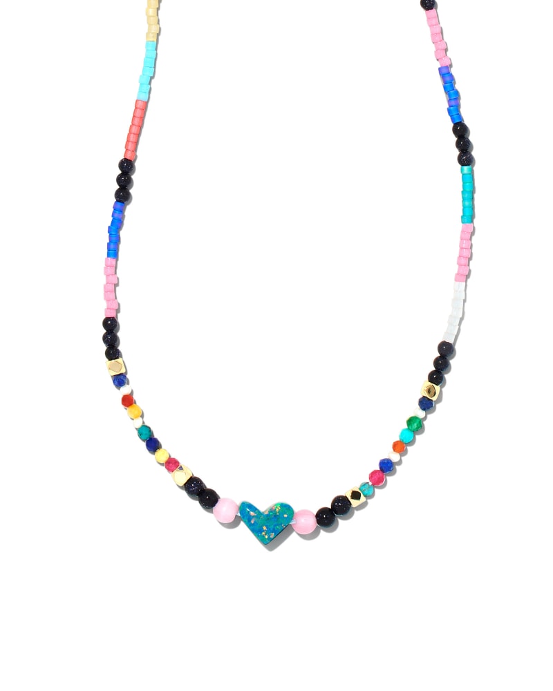 Nova Heart Gold Strand Necklace in Multi Mix image number 0