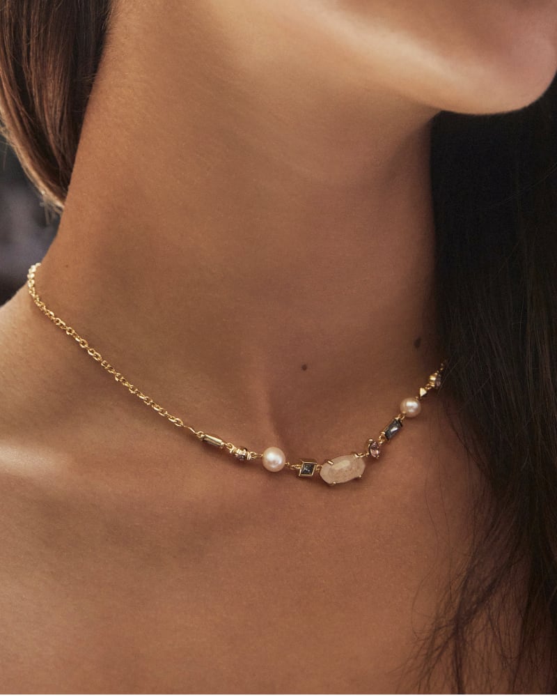 Madelyn Gold Strand Necklace in Neutral Mix image number 1