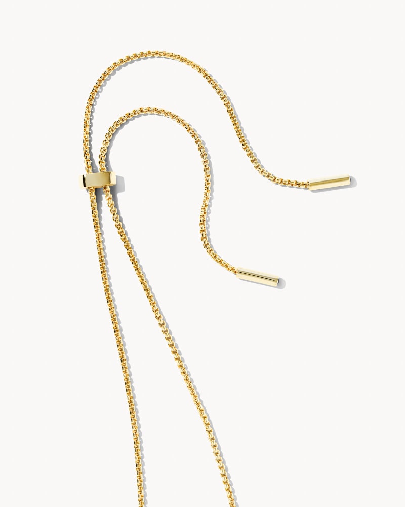 Davis Gold Long Pendant Necklace in Navy Abalone image number 1
