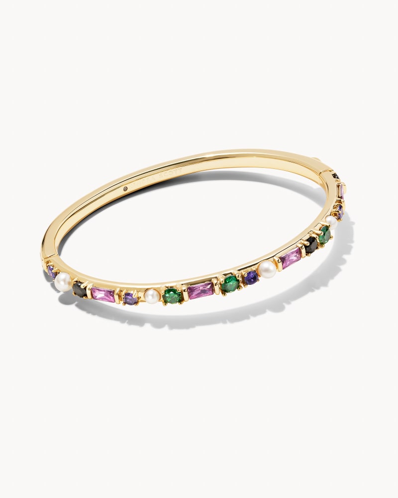 Madelyn Gold Bangle Bracelet in Multi Mix image number 0