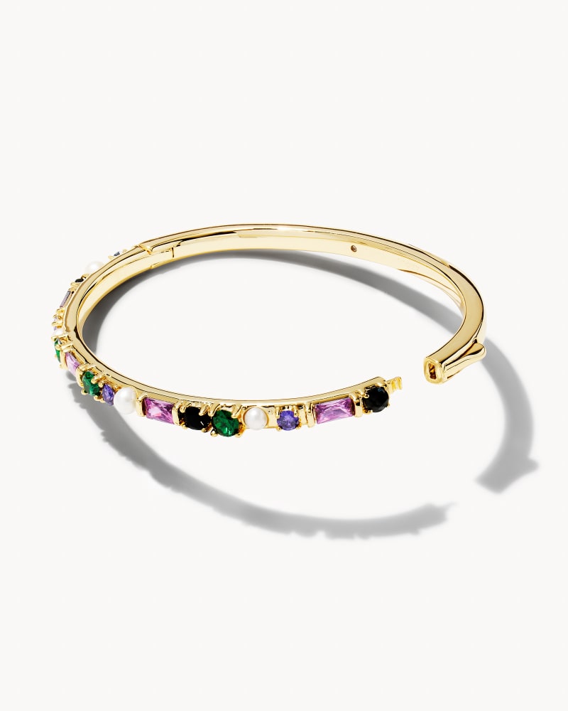 Madelyn Gold Bangle Bracelet in Multi Mix image number 1