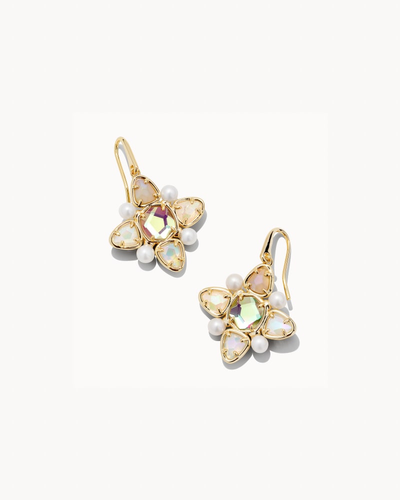 Madelyn Gold Drop Earrings in Iridescent Mix image number 0