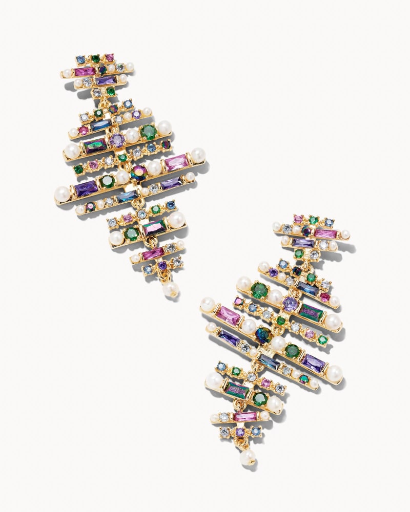 Madelyn Gold Statement Earrings in Multi Mix image number 0