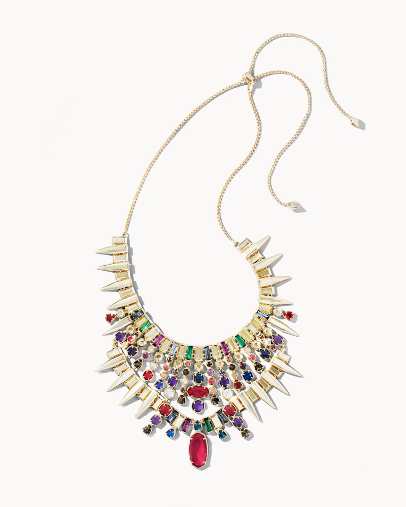 Madelyn Gold Statement Necklace in Multi Mix image number 0
