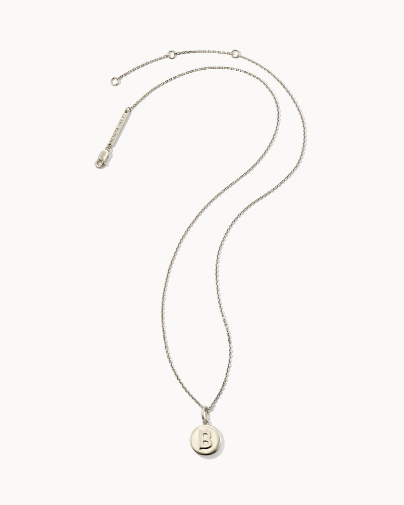 Letter B Coin Pendant Necklace in 
