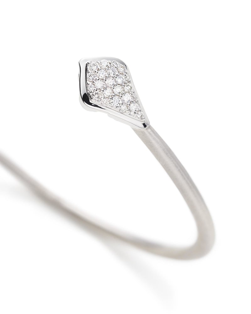 Alexi Pinch Bracelet in Pave Diamond and 14k White Gold