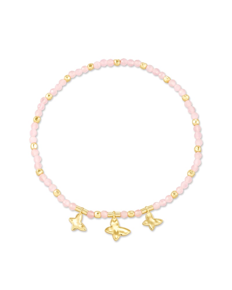 Lillia Butterfly Stretch Bracelet in Pink Cat's Eye image number 0