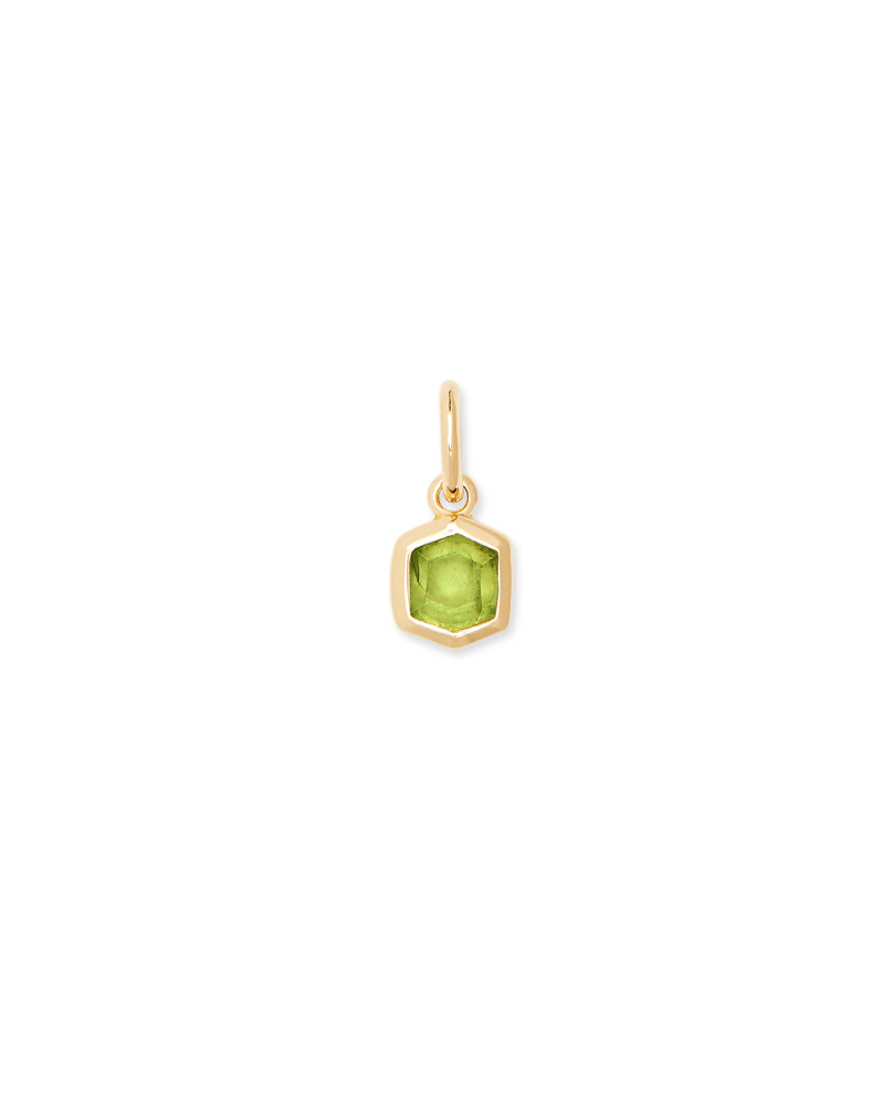 Davie 18K Gold Vermeil Charm in Green Peridot image number 0