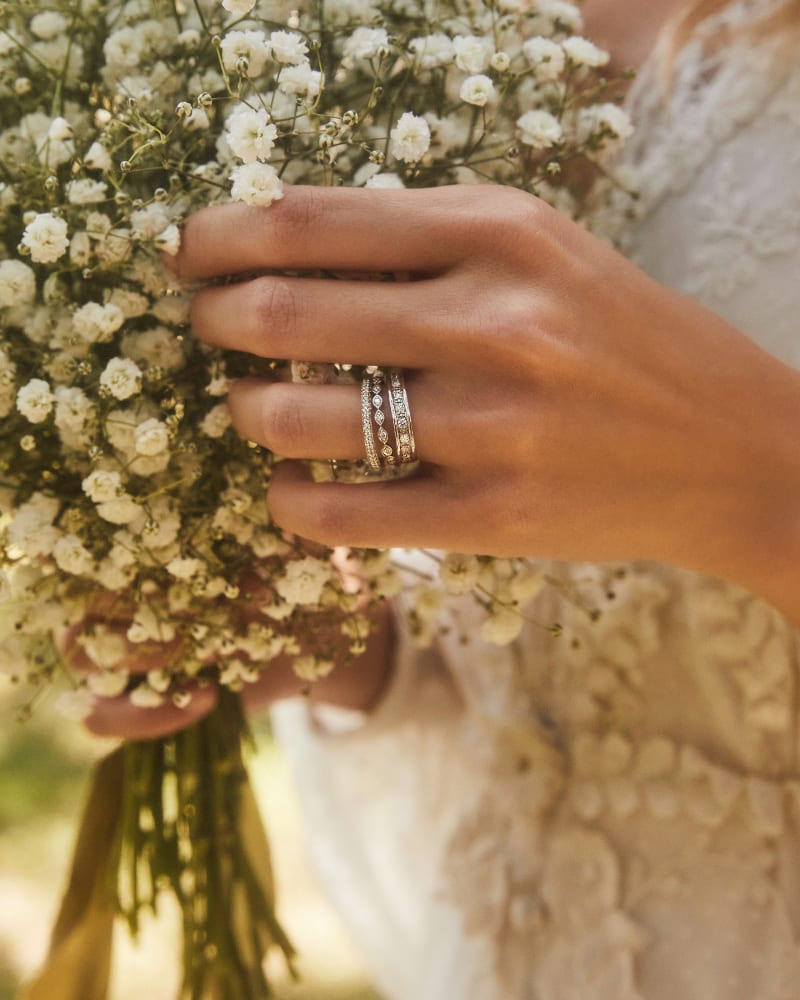 Remi Band Ring in 14k Gold and White Diamonds image number 1