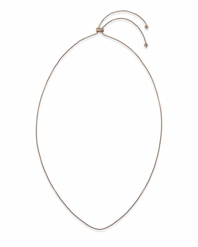 Thin Adjustable Chain Necklace in Vintage Gold image number 0