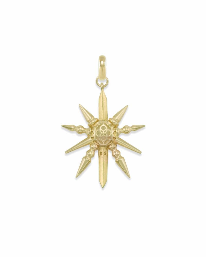 Sunburst with Pearl Charm in Gold image number 3