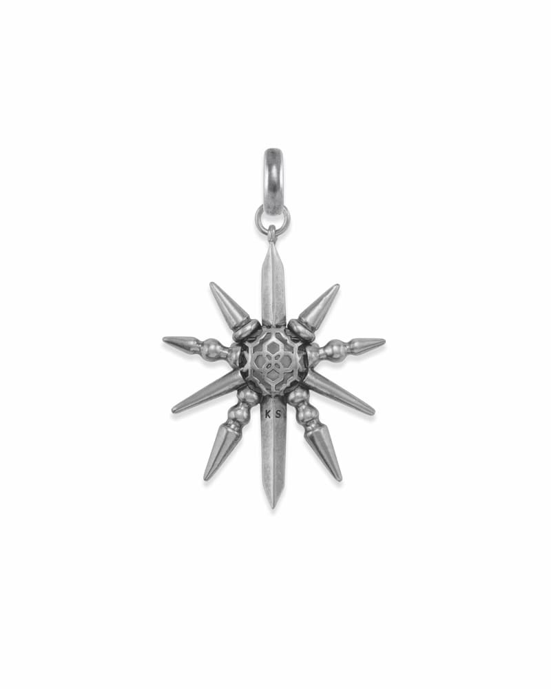 Sunburst with Pearl Charm in Vintage Silver image number 3