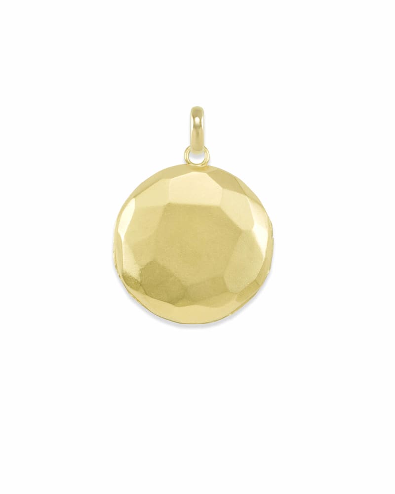 Large Locket Charm in Gold image number 3
