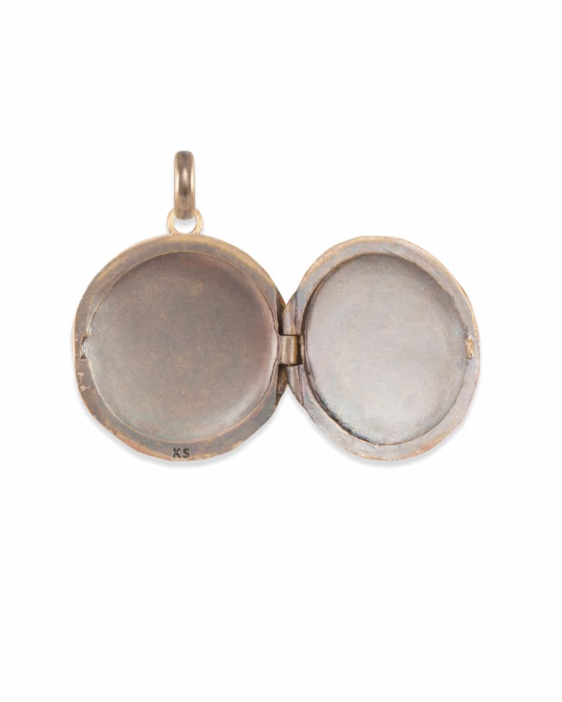 Large Locket Charm in Vintage Gold image number 1