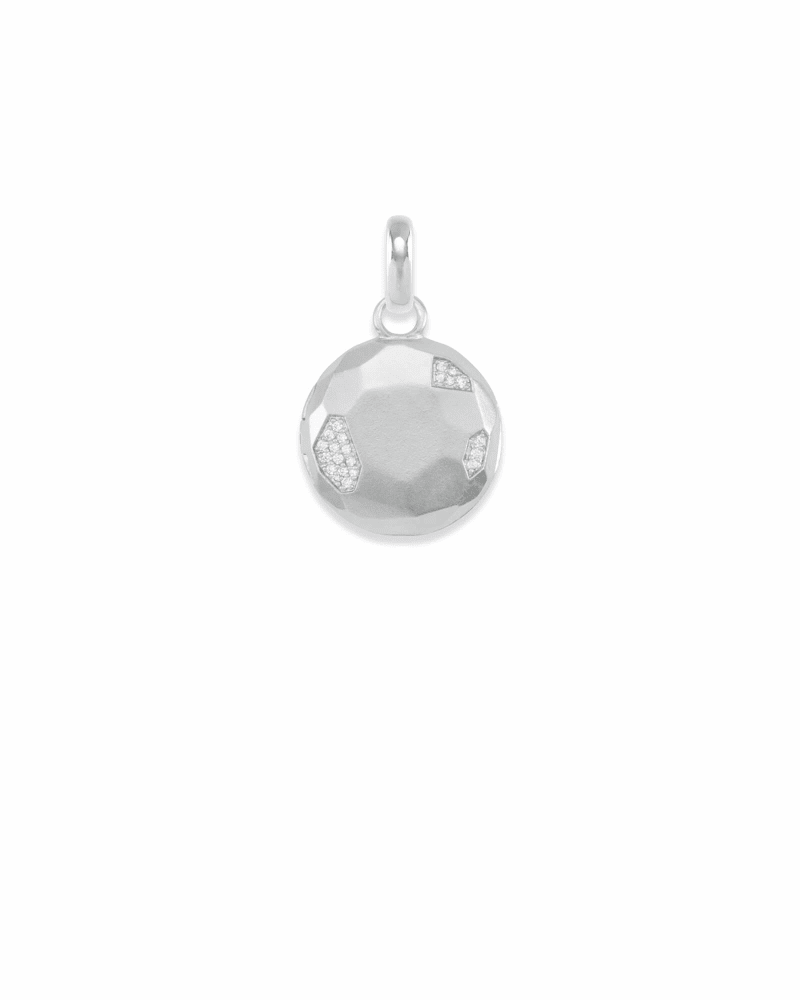 Pave Locket Charm in Silver image number 0