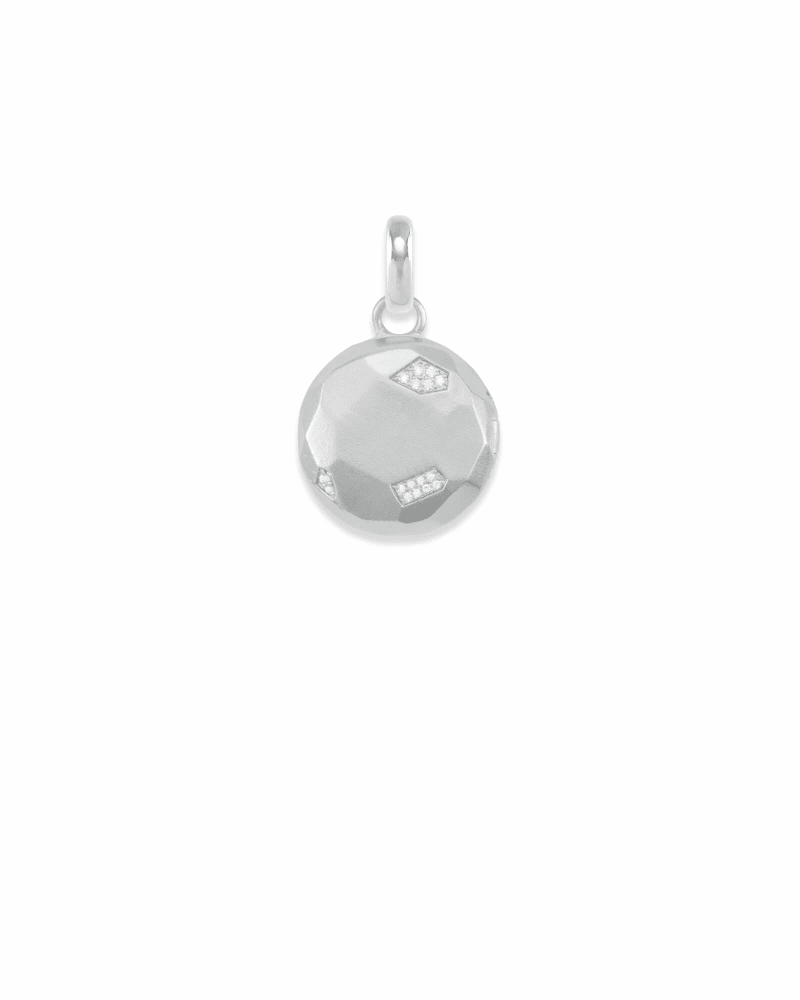Pave Locket Charm in Silver image number 5