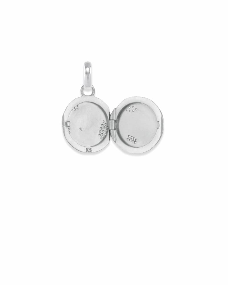 Pave Locket Charm in Silver image number 2