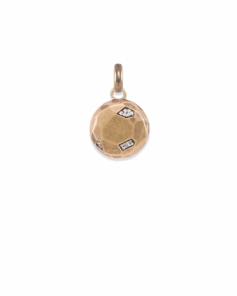 Pave Locket Charm in Vintage Gold image number 5