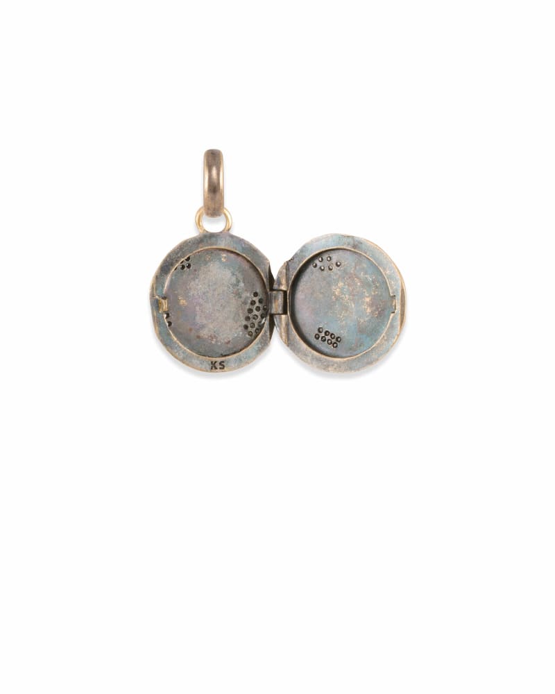 Pave Locket Charm in Vintage Gold image number 2