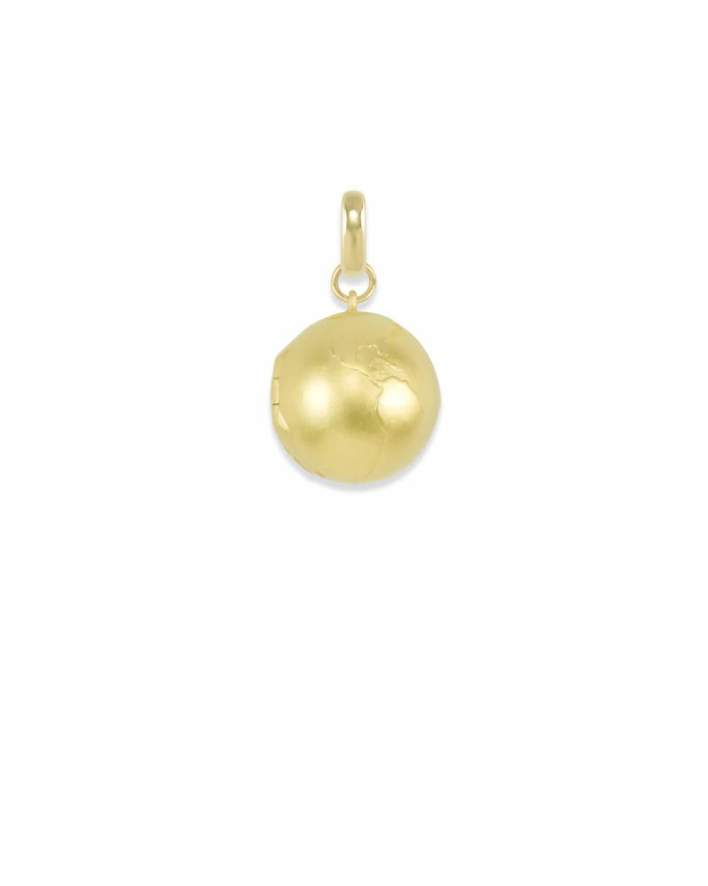 Globe Locket Charm in Gold image number 0