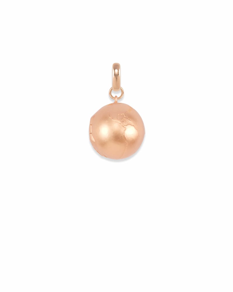 Globe Locket Charm in Rose Gold image number 0