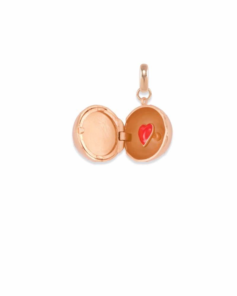 Globe Locket Charm in Rose Gold image number 1