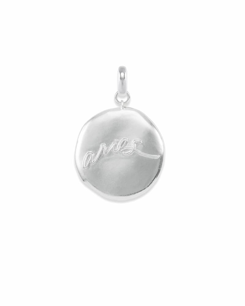 Aries Coin Charm in Silver image number 3