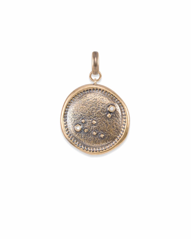 Capricorn Coin Charm in Vintage Gold image number 0