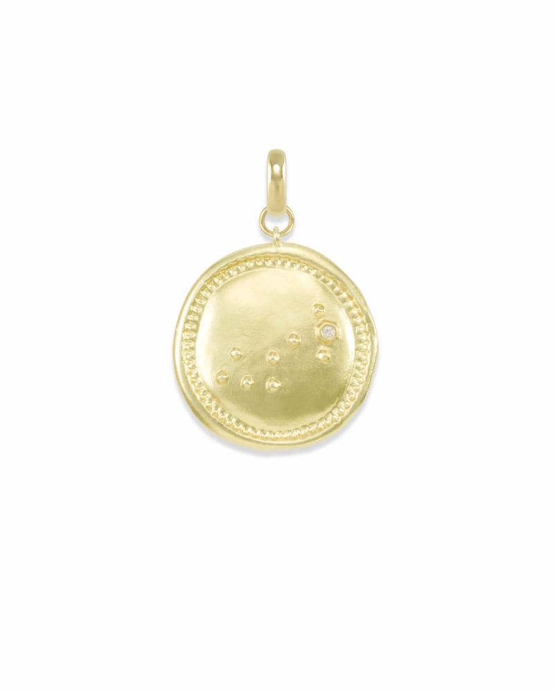 Scorpio Coin Charm in Gold image number 0