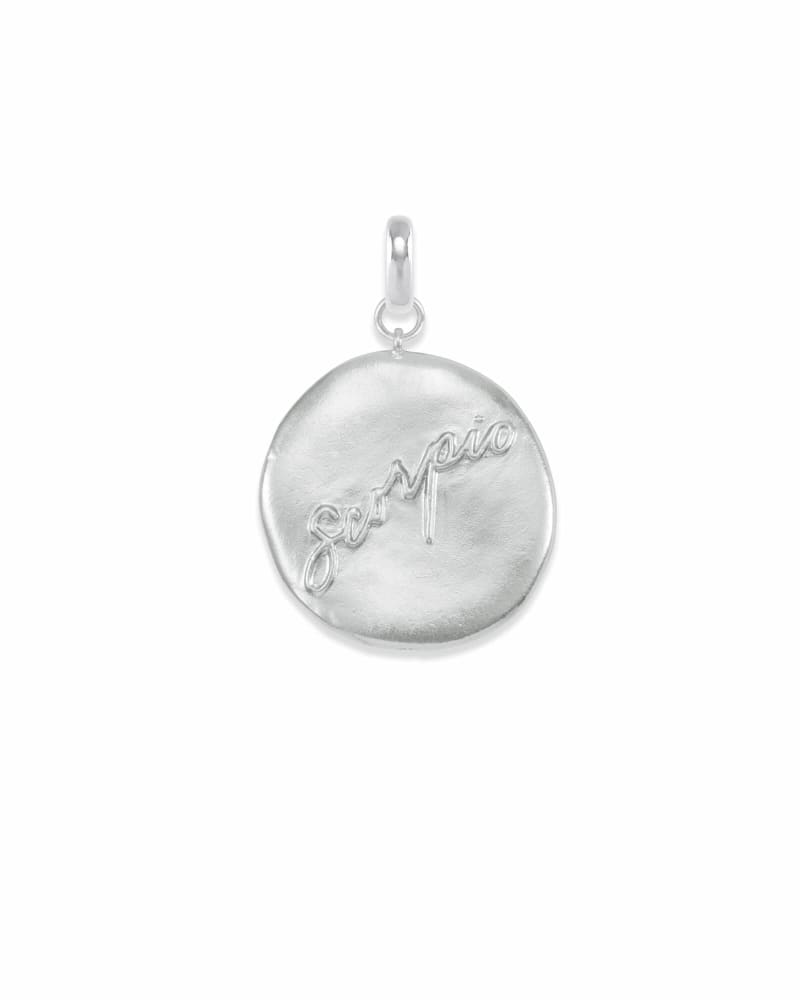 Scorpio Coin Charm in Silver image number 3