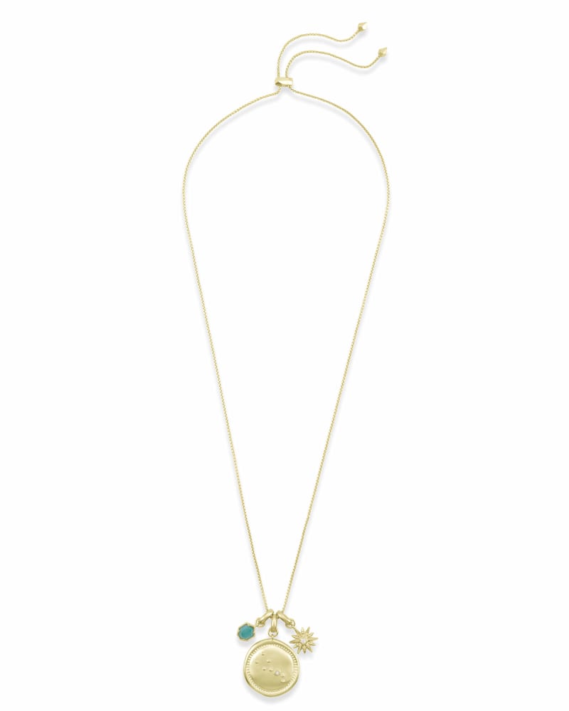 May Taurus Charm Necklace Set in Gold image number 3